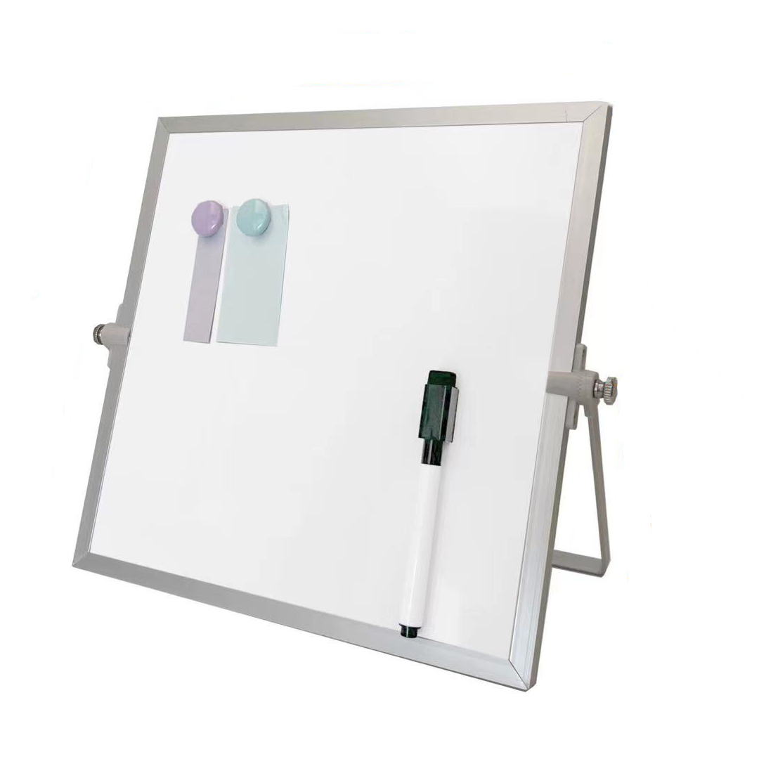 Double Sided Magnetic Whiteboard With Stand 25cm x 25cm