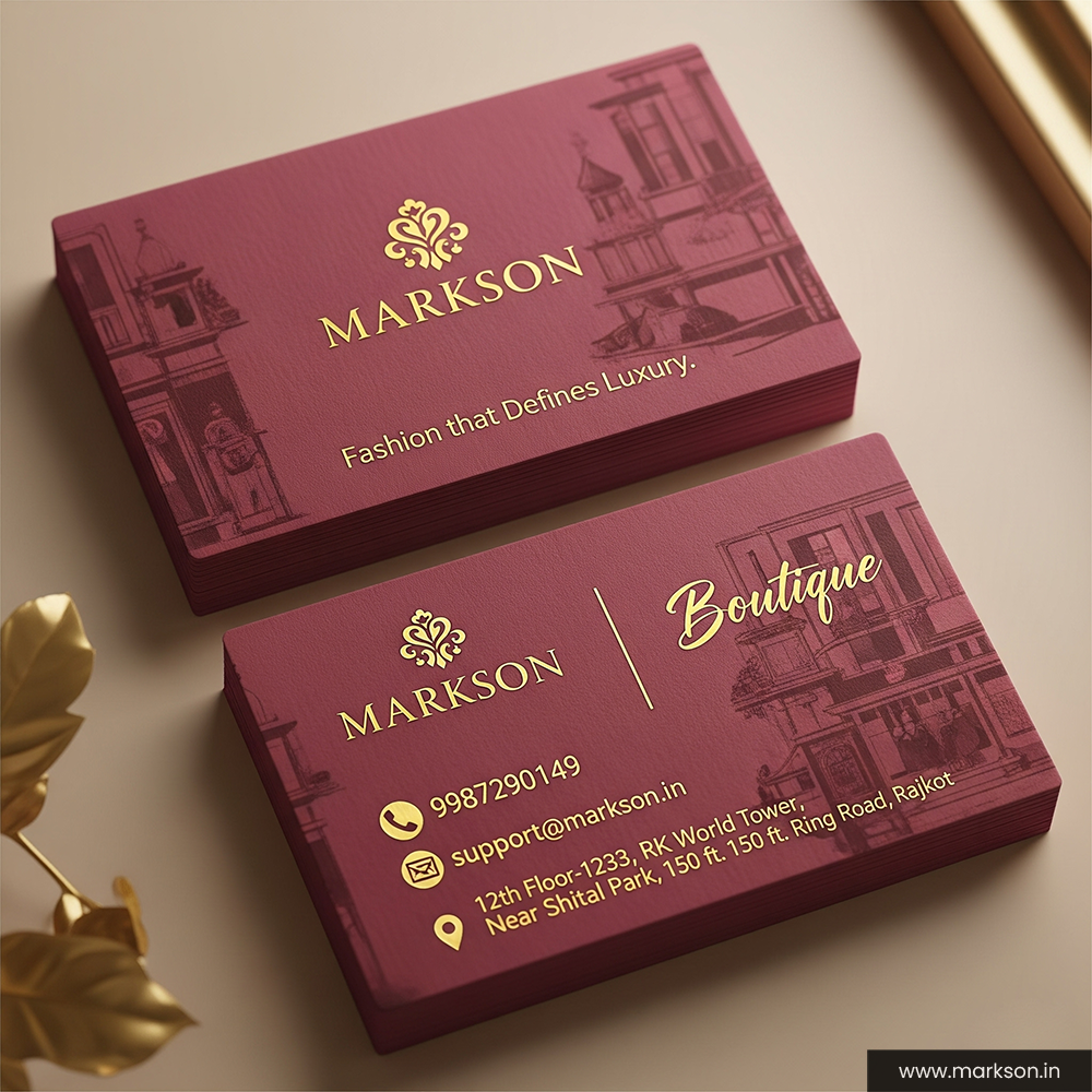 Print Cards With Gold Foil - 200-350 GSM Paper, Multicolor Printing, Gold Foil, Matte & Gloss Lamination, Front & Back