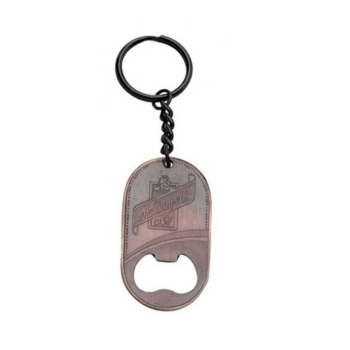 Bronze Bottle Opener Keychain - Color: Silver