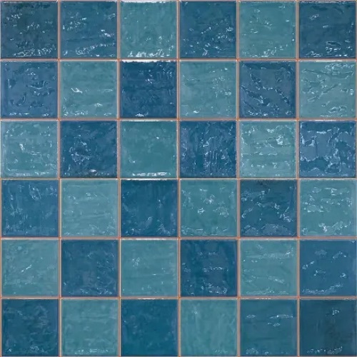 Ceramic Blue Geometric Wall Tile
