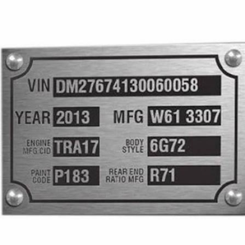 Aluminium Name Plate