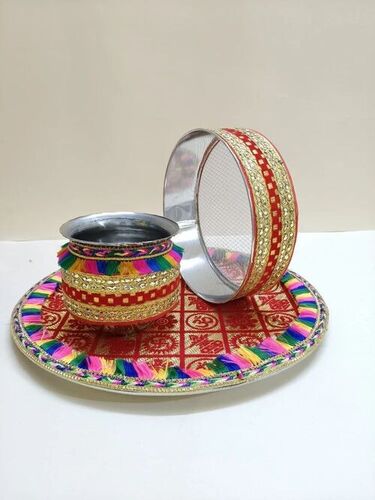 Designer Karwa Chauth Thali Set