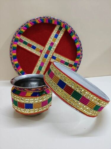Karwa Chauth Silver Plated Thali Set