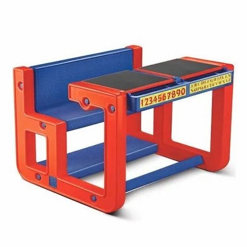 Kid Bench - 660mm x 775mm x 530mm, Multi Color, Plain Design, Suitable for Kids 2+