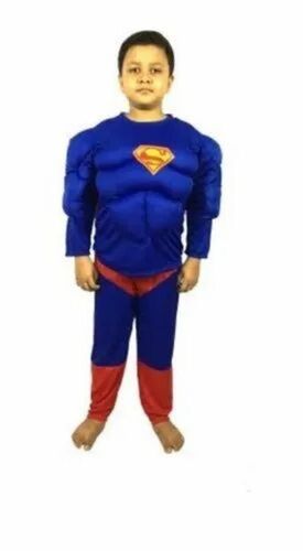 Kids Fancy Superman Cartoon Dress