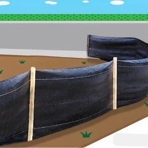 Strong Support Iron Silt Fence Fabric