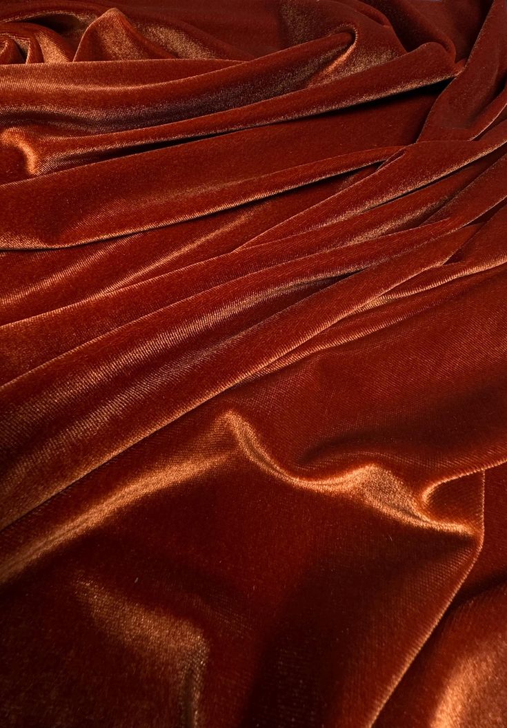 Rust High Gsm Makhmal Velvet 99999 Fabric - Application: Party Wear
