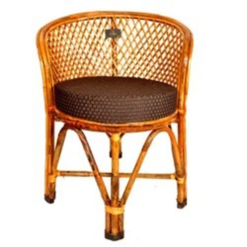 Brown Cane Cushion Chair