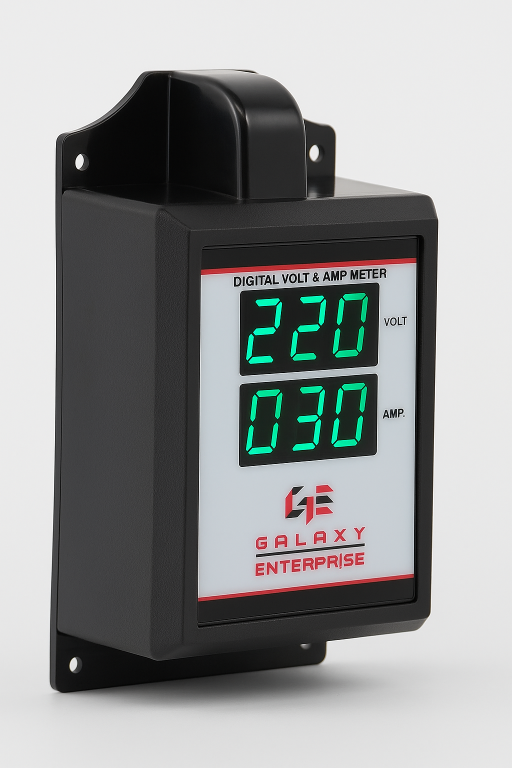Digital Ampere And Voltage Meter - Color: Black