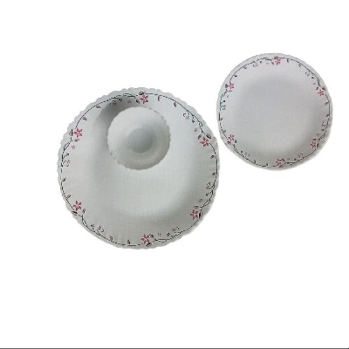 Dinner Set - Ceramic, Various Sizes Available, White Color | Microwave Safe, Crack Resistant, Polished Surface Finish, Ideal for Gifting