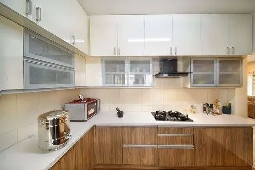 Matte Finish Wooden Modular Kitchen