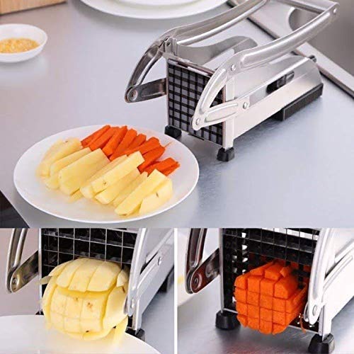 Niloni Stainless Steel Potato Chipper With 2 Blades - Capacity: 220 Milliliter (Ml)