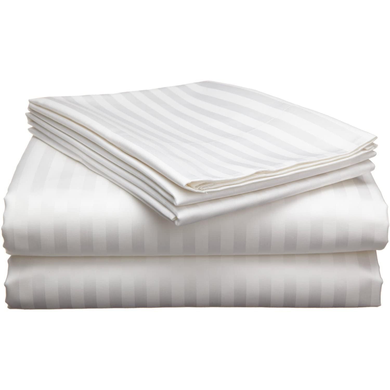 Single Size Satin Stripe Mix Bedsheet - Design Type: Luxury