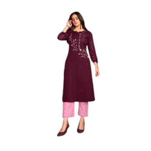 3/4th Sleeves Designers Kurtis