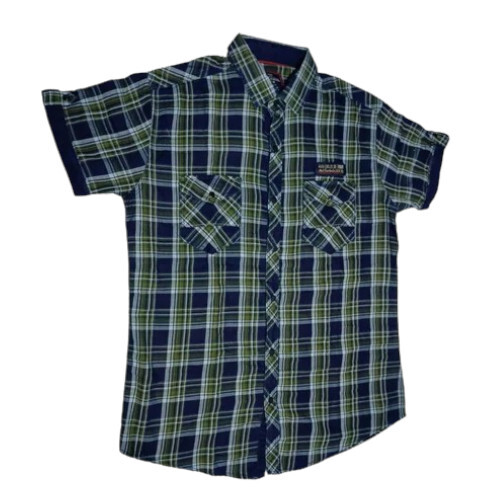 Half Sleeves Mens Check Shirts