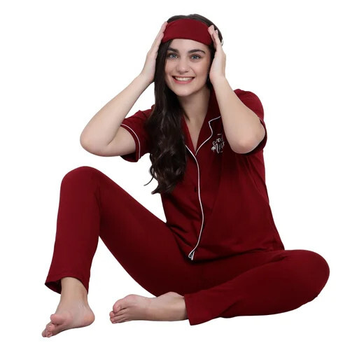 Ladies Plain Night Suit