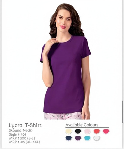 Lycra T Shirt For Ladies