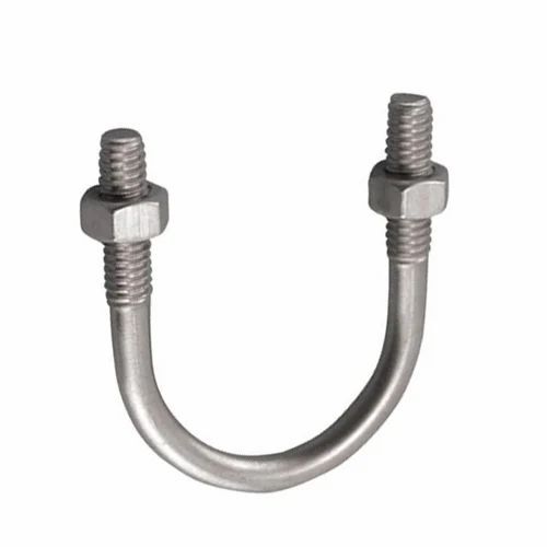 Stainless Steel U Bolt - SS 304, Silver, Full Thread | Polished Finish, Various Sizes, Industrial Use