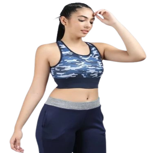 Women Polyester Printed Sports Bra