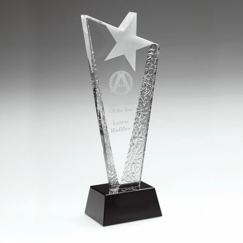 Engraved Glass Trophy