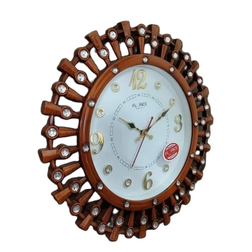 Brown Plastic Wall Clock