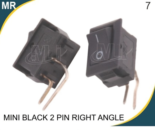Mini Black 2 Pin Right Angle