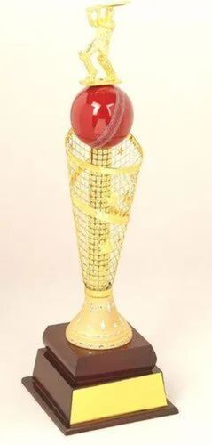 Cone Shape Cricket Metal Trophy