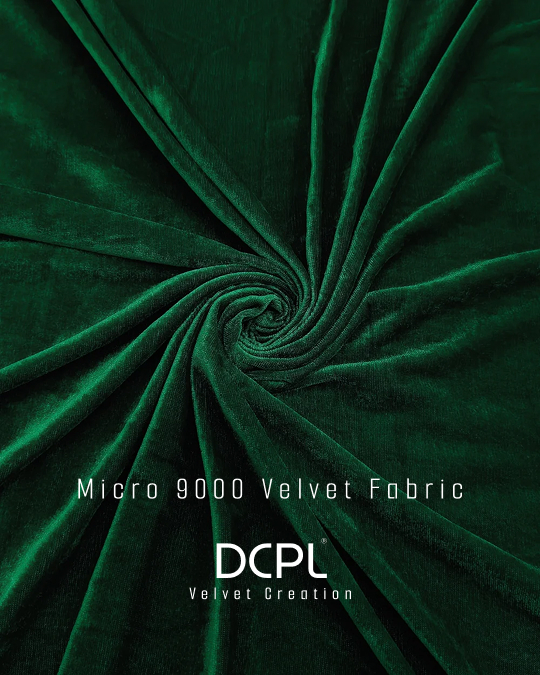 Green Heavy 9000 GSM Micro Velvet Fabric