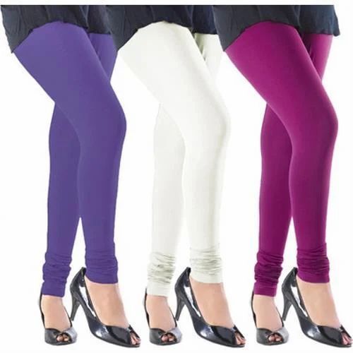 Ladies Multi Color Churidar Plain Leggings