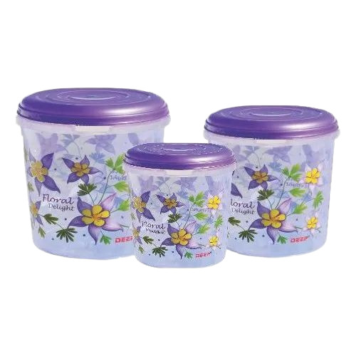 Plastic Round Airtight Container Set