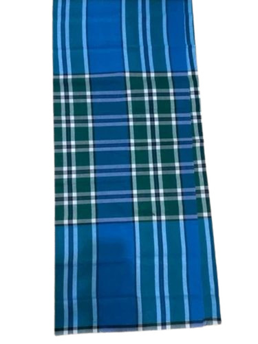 Royal Blue Men Cotton Lungi