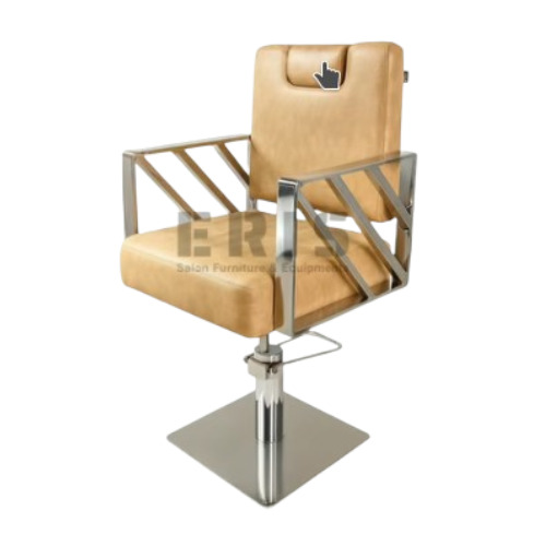Salon Chair - Polished Modern Plain Finish, Brown Rust Free Salon Chair