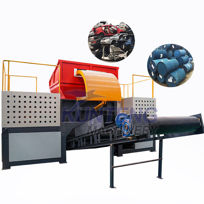 Waste Shredding 2000 Car Shell Scrap Metal Iron Blue Barrel Shredder Machine - Automatic Grade: Fully Automatic