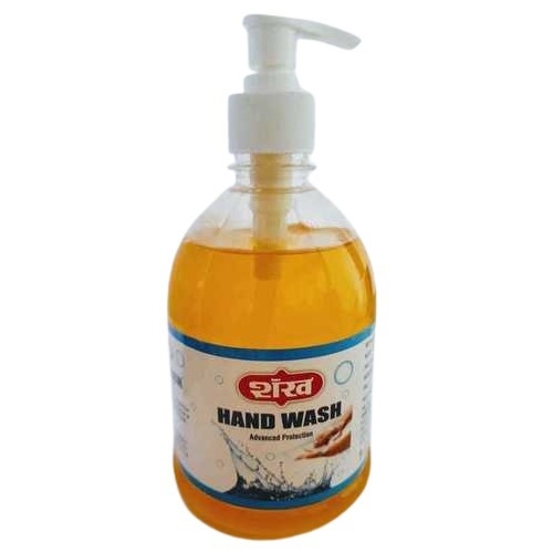 Liquid Hand Wash - 500 Gm Yellow Bottle, Herbal | Kills Germs, Viruses, Bacteria, Pump Dispenser