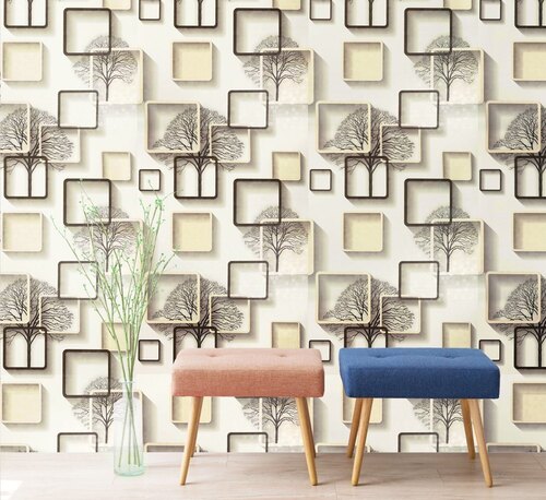 Self Adhesive Flower Pot Wall Paper