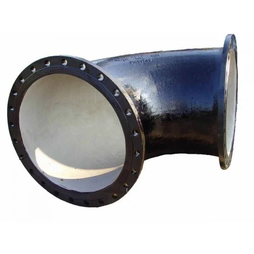 Double Flanged Pipe Bend - Color: Black