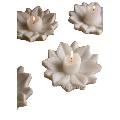 Flower Marble Candle Stand
