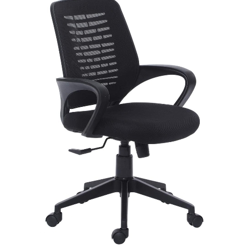 Office Chair - Black Modern Design, No Assembly Required | Easy To Clean, Highly Comfortable