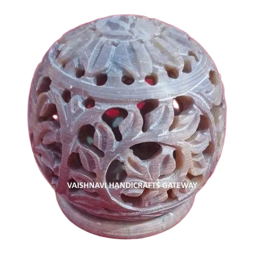 Round White Marble Candle Stand