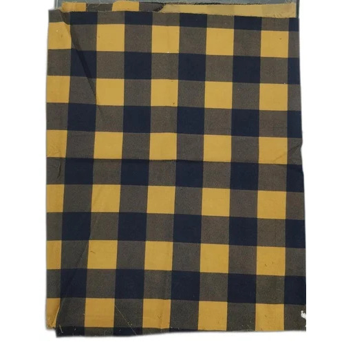 Printed Checks Cotton Fabric