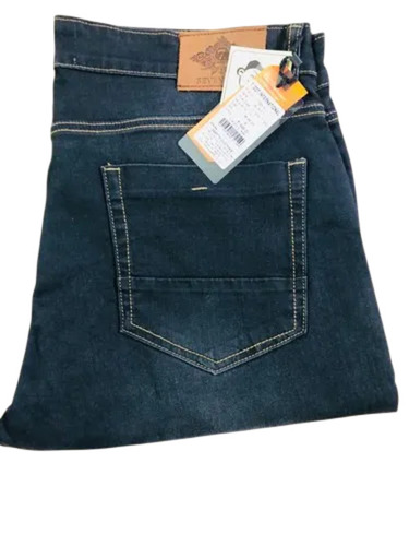 Men Blue Rough Denim Jeans