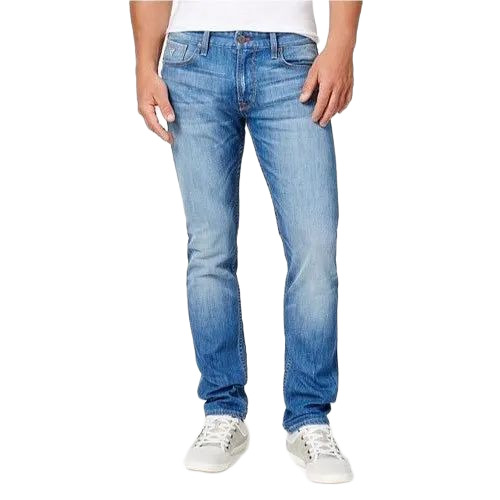 Mens Blue Faded Jeans