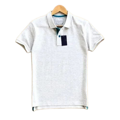 Mens Grey Polo T Shirt