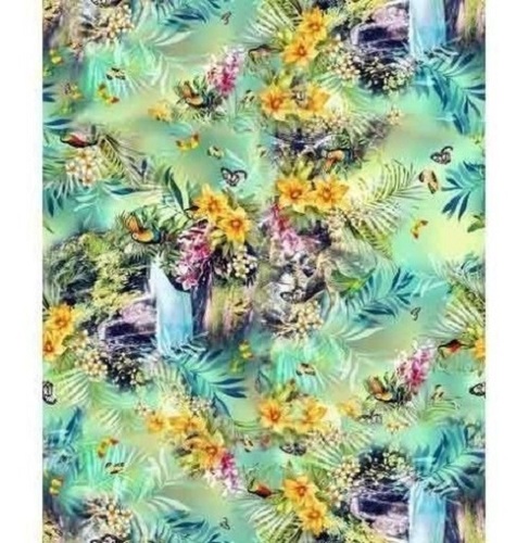 Printed French Crepe Fabric