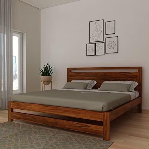 Wooden bed 
