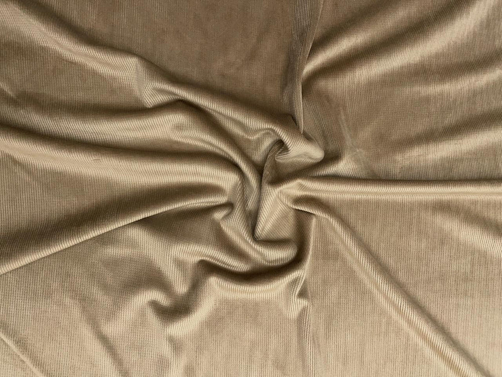 Beige Stripes Premium Corduroy Fabric - Application: Jackets