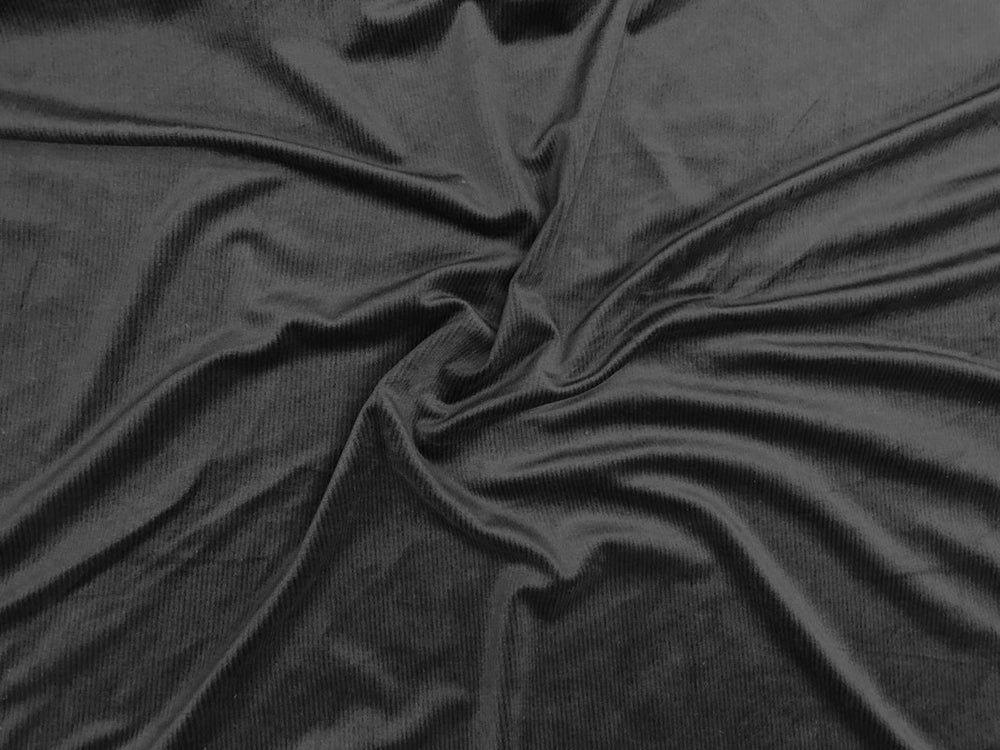 Black Premium Striped Corduroy Fabric - Application: Stylish Jackets