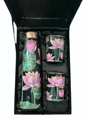 Green Copper Bottle Gift Set