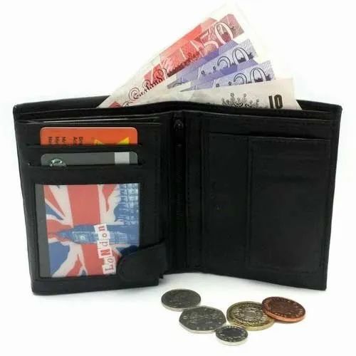 Men Black Leather Wallet
