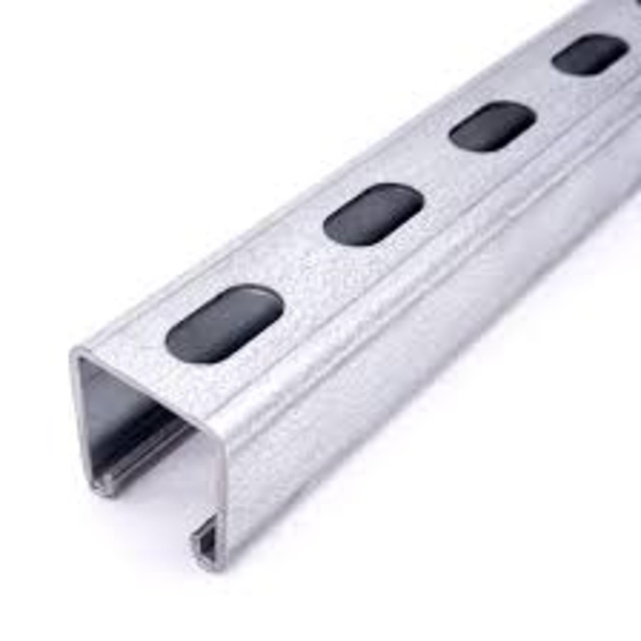 Silver Slotted Channel - Material: Steel